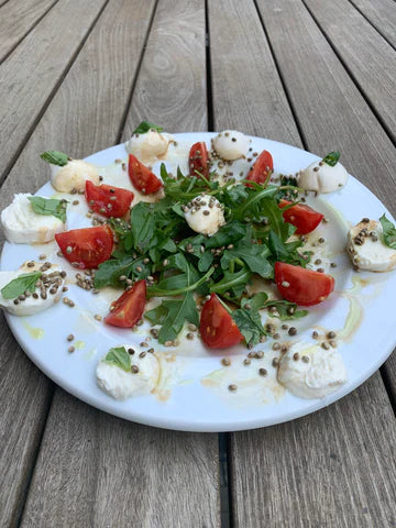 Meal made with Ulli's organic raw hemp seeds